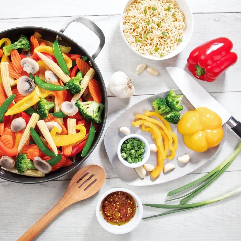 Electric Skillet By Cucina Pro -18/10 Stainless Steel,Frying Pan with Non Stick Interior,Glass Lid,12" Round,Temperature Control 3