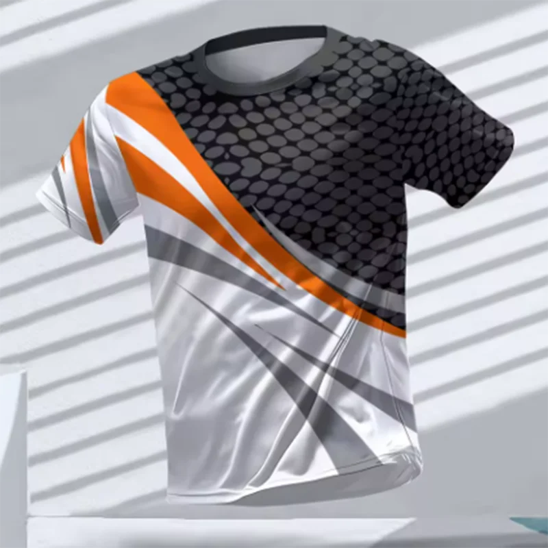 2025 Quick Drying Table Tennis Wear Men&rsquo;s Printed T-shirts Breathable Women&rsquo;s Fitness Wear Boys&rsquo; Large Badminton Training Tops