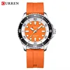CURREN 8448 Men's Fashion Quartz Watch Outdoor Large Dial Luminous Waterproof Silicone Strap Sport Wristwatch reloj hombre 1