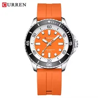 CURREN 8448 Men's Fashion Quartz Watch Outdoor Large Dial Luminous Waterproof Silicone Strap Sport Wristwatch reloj hombre 1
