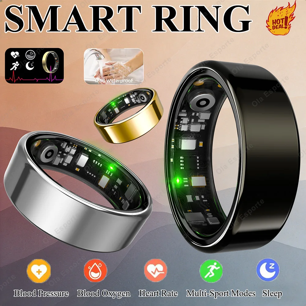 2026 Men Women Smartring Heart Rate Blood Oxygen Sleep Monitor Multi-Sport Modes IP68 Waterproof Health Monitoring Smart Ring 1