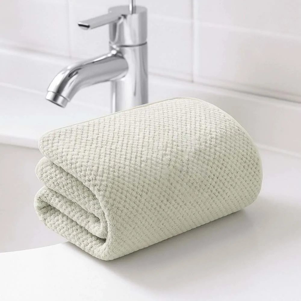 Portable Breathable Baby Towel Quick Water Absorption Facecloth Solid Color Washrag Polyester Fiber Fluffy Soft Washcloth Women