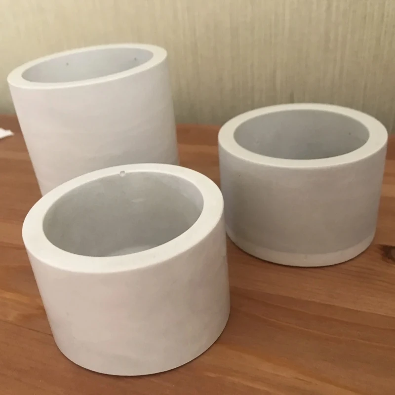 라운드 캔들 거치대 컵 실리콘 몰드, DIY 화분 클레이, 에폭시 송진 몰드, 시멘트 콘크리트 베셀 화분 몰드, 3 가지 크기