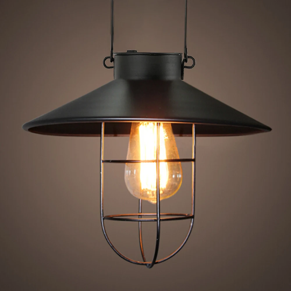 

Solar Lamp Outdoor Garden Lights Vintage Solar Lantern Iron Hanging Lamp Solar Hanging Light Waterproof Wall Lamp Garden Decor