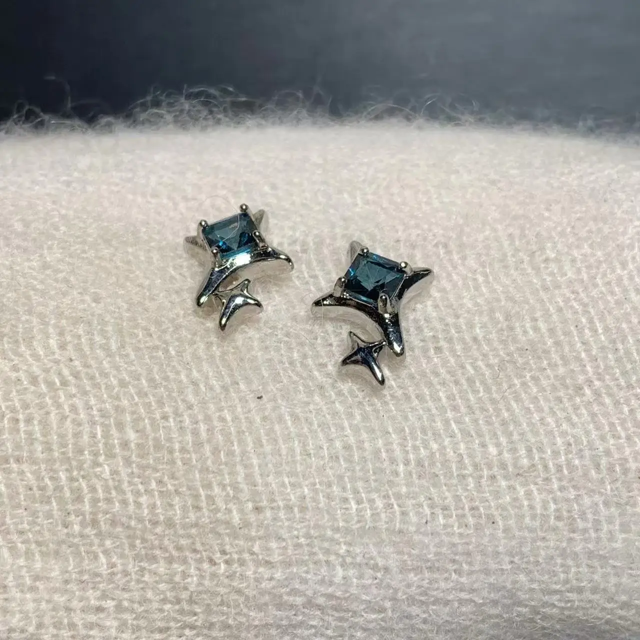 5MM Natural Blue Topaz Stud Earrings For Women 925 Sterling Silver Jewelry Gift Simple Peridot Jewelry