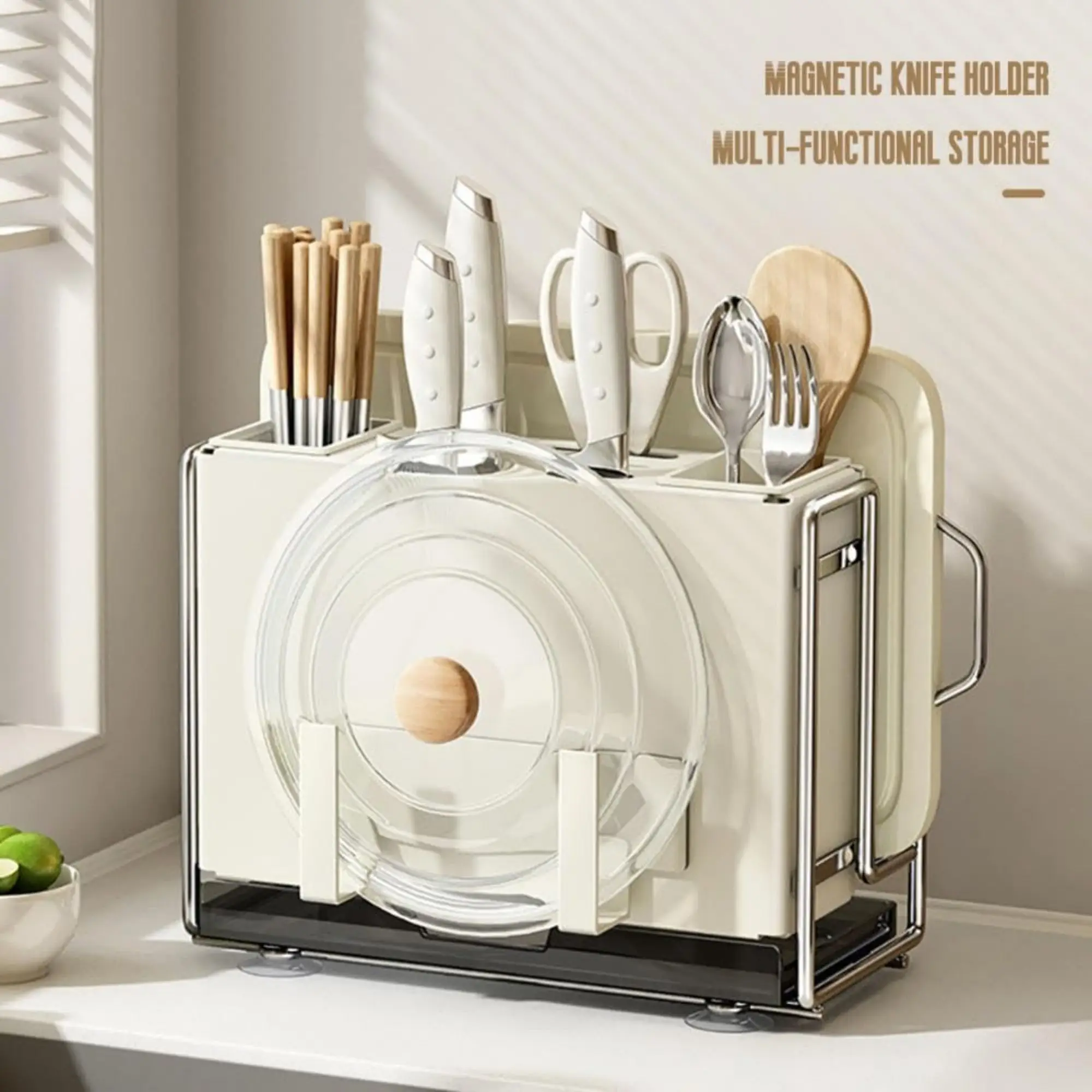 Knife holder universal storage rack magnetic chopstick cage cutting board cutting board knife storage rack 5