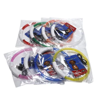 Led Dog COLLAR USB Rechargeable Glowing Collar Night Visibility Reflective Waterproof Adjustable Strap For Dogs Small Medium Lar 2