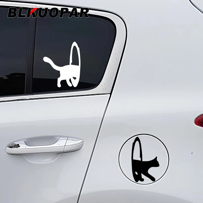 

BLKUOPAR кошка входит в портал автомобильные наклейки индивидуальная модная наклейка холодильник фургон доска для серфинга фургон автомобильные аксессуары