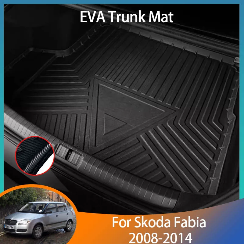 

Car Rear Trunk Mat For Skoda Fabia MK2 2 5J 2008 2009 2010 2011 2012 2013 2014 Waterproof Protective Storage Pad Auto Accessorie
