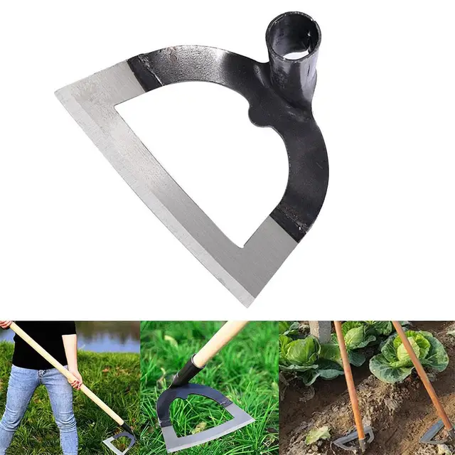 Handheld Hollow Hoe Thickened Manganese Steel Agricultural Weeding Hoe Planting Vegetable Gardening Loosening Soil Weeding Tool 5