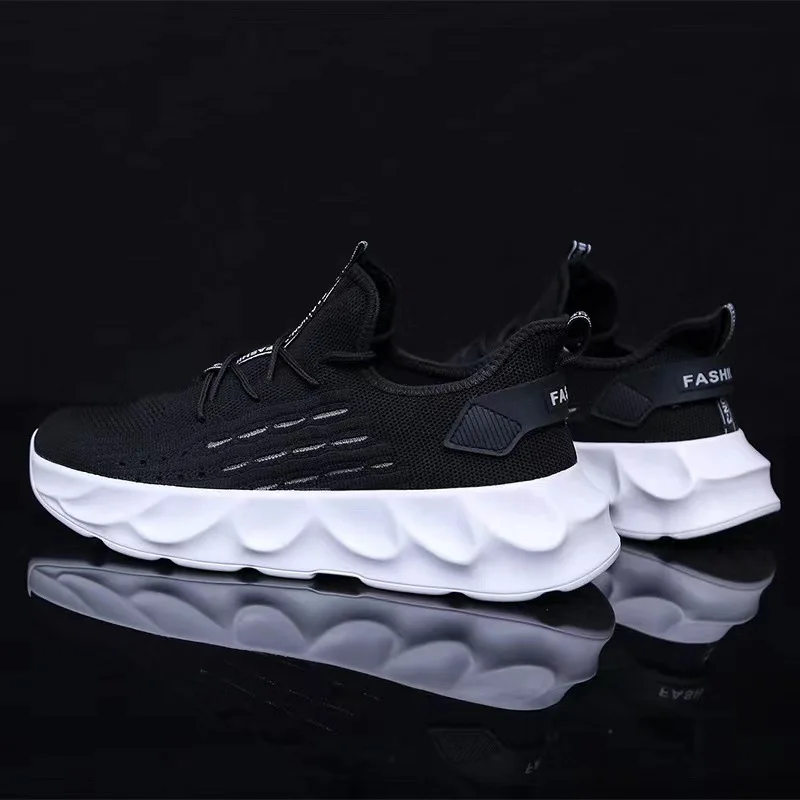 Summer Men's Casual Sport Shoes Light Sneakers White Outdoor Breathable Mesh Black Running Shoes Athletic Jogging Tennis Shoes 4