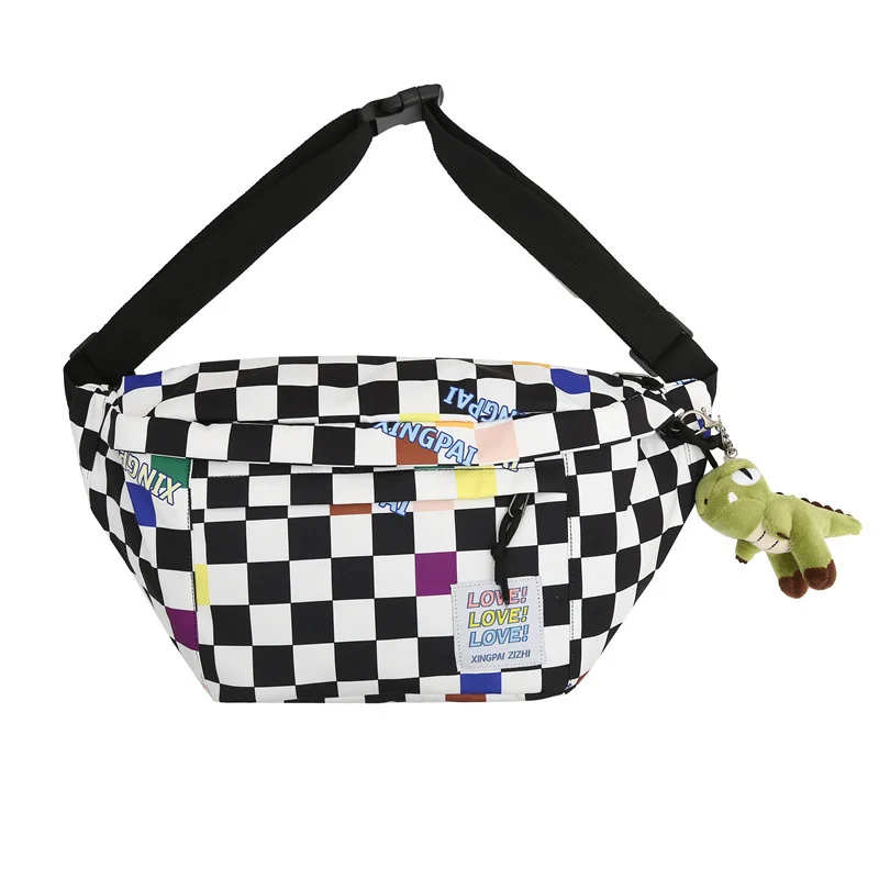 

Модные клетчатые женские рюкзаки TRAVEASY, унисекс, нейлоновые спортивные женские сумки-мессенджеры, мужские крутые модные нагрудные сумки для девочек, новинка 2023