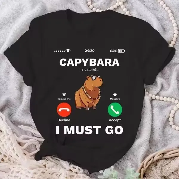 Capybara Lover Funny Animal Humor T-Shirt - Premium Cotton Casual Top
