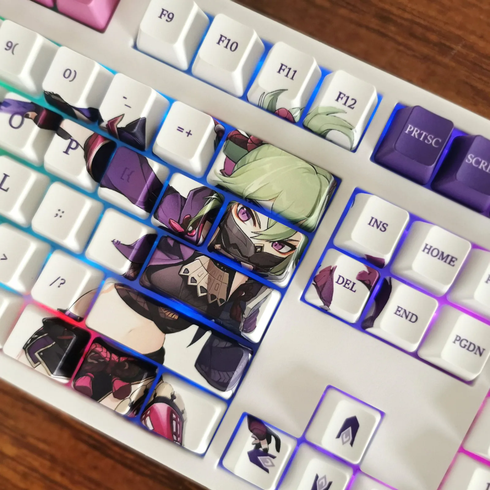 Scaramouche 108 Chave Boné Wanderer Genshin Impacto Pbt Tintura Sublimação Oem mx Cruz Eixo Interruptor Keycap Teclado Mecânico Presente - Imagem 2