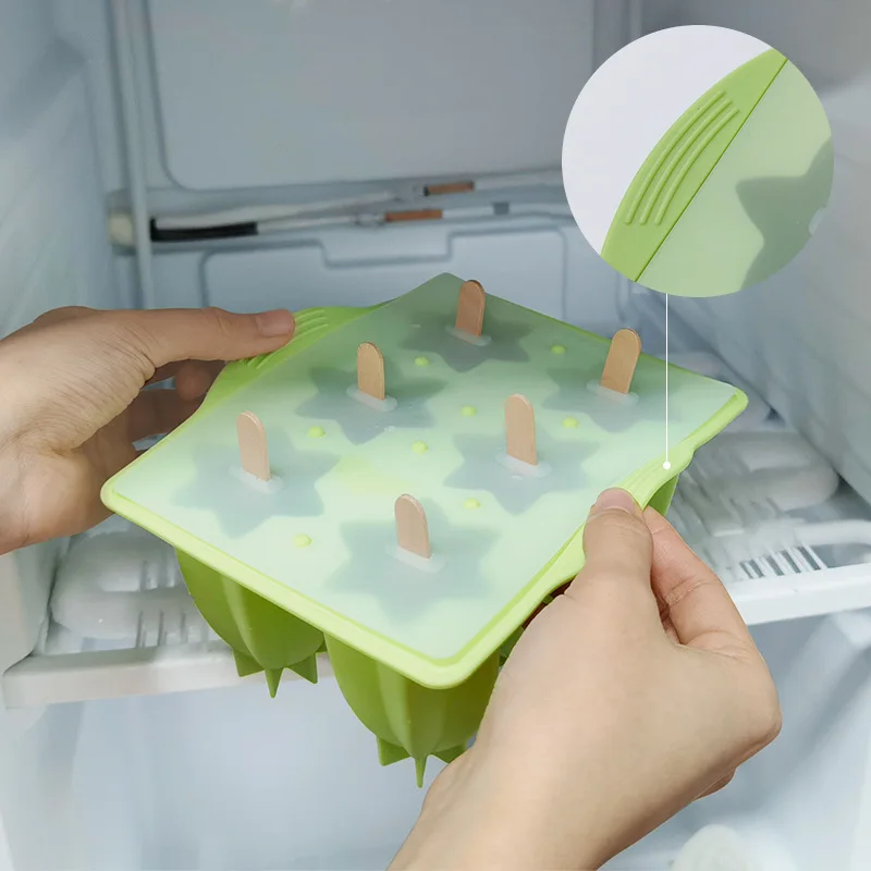 Stampo Per Ghiaccioli In Silicone Con 50 Bastoncini Di Legno - Kit Fai Da Te Per Gelati Fatti In Casa