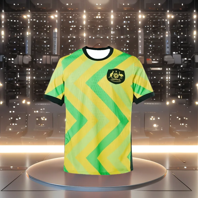 Australia Home Away Football Jersey Men T Shirt 3D Printed Youth Kids Soccer Training Uniform Quick-drying Short Sleeve Tee soccer jersey