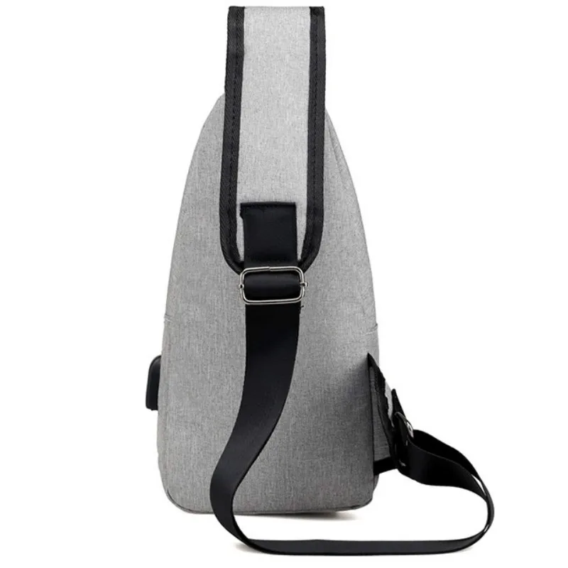 Männer Schulter Taschen USB Lade Umhängetaschen Männlichen Anti Theft Leinwand Schulter Tasche Schule Beiläufige Kurze Reise Reisetasche 2020