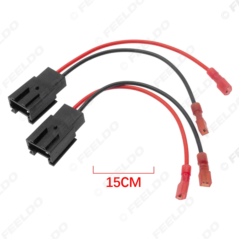 FEELDO Car 2Pin Stereo Speaker Wire Harness Adaptors For Peugeot Auto Speaker Replacement Connection Wiring Plug Cables