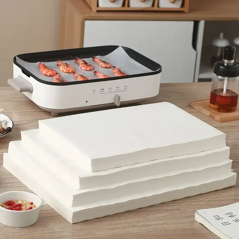 Parchment Paper Baking Sheets Pre Cut Parchment Paper 50 Sheets Nonstick Suitable for Baking Grilling Air Fryer Steaming Bread