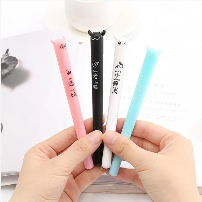 Creative Cartoon Demon Personality Pen 0.5mm Black Gel Pens Kawaii Stationery Student Pens School Office Supplies