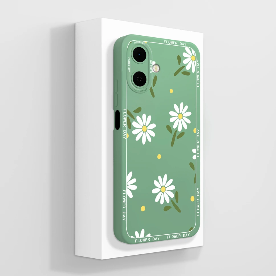 Floral Soft Silicone Phone Case with Full Coverage