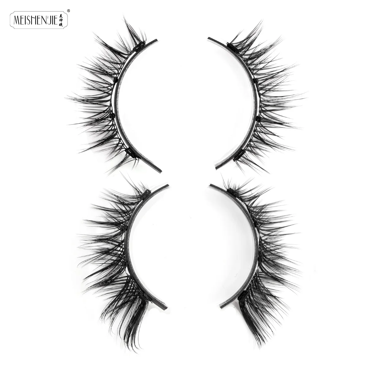 Natural Long 2 Pairs Magnetic Eyelashes Kit 3D Magnetic False Eyelashes Tweezer Set Reusable Glue Free lashes with Mirror Tools fake eyelashes