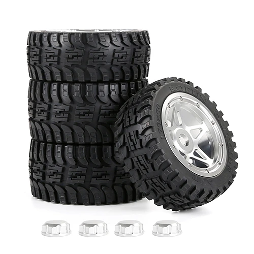 New 1/5 RC baja 5b ROFUN BAHA CNC Alloy wheel hubs with Tires Set