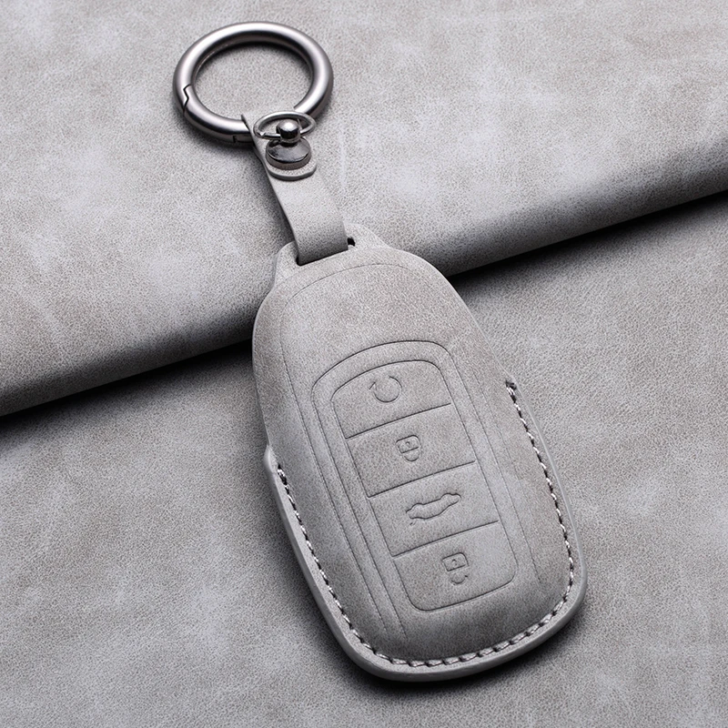 Custodia In Pelle Per Chiavi Chery Omoda C5, Tiggo 8 Pro/Plus, Arrizo 5, Exeed RX – Portachiavi E Scatola Alluminio Inclusi