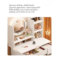 Commode de chambre à coucher moderne et simple avec rangement intégré, style INS, pour petit appartement, table de maquillage 4