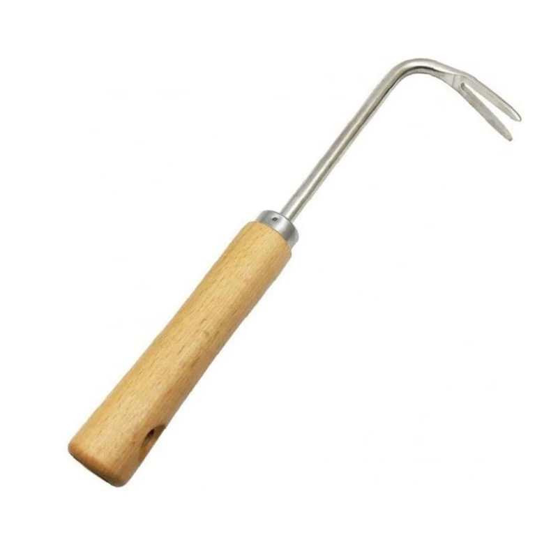 

Grass ing Hook Root Remover Wood-handled Bonsai Hook for Stubborn Grass Garden Plant ing Tool Loose Soil V-Hook