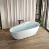 Hotel Project Bathtub Wholesale Indoor White Acrylic Freestanding Backyard Most Comfortable Minimalist Hot Tub With Overflow 4