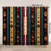2pcs, 2D flat Window Curtains Ethnic Tribes Arrow Versatile Polyester,Without Electricity Family Party Decoration for Home Use 3