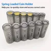 Portable 6 Slot Euro Coin Storage Dispenser Euro Coins Holder Collector With Spring For Home Waiter Driver Coins Safe Piggy Bank 2