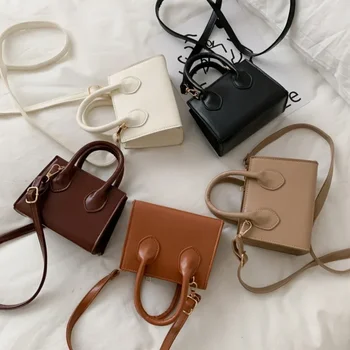 Borsa piccola quadrata Nuova popolare mini borsa retrò con folle letterarie Borsa a tracolla da donna Borsa con manico superiore All-Match da donna