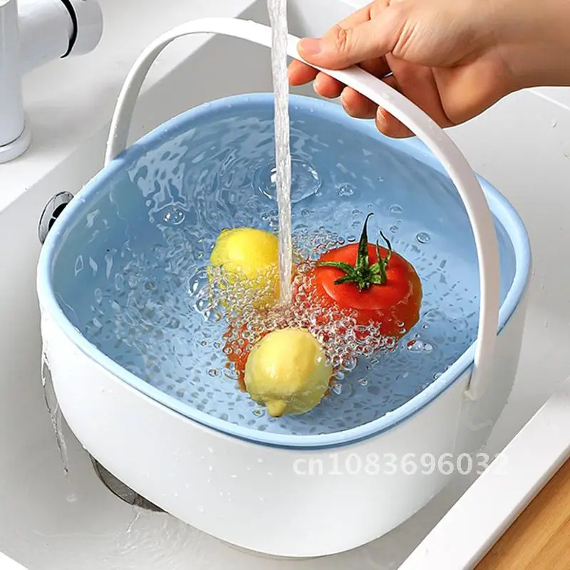 

Colander With Handle Kitchen Retractable Colander Vegetable Washing Basket Strainer Filter Basket Tool ECOCO Drain Basket