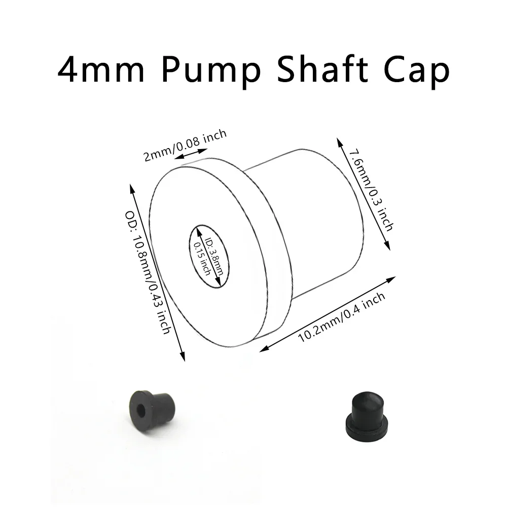 Water Pump Accessories Rubber Ceramic Shaft Sleeve Shaft Cap Plug 10Pcs Water Pump Accessories Fixed End Length Adjustment