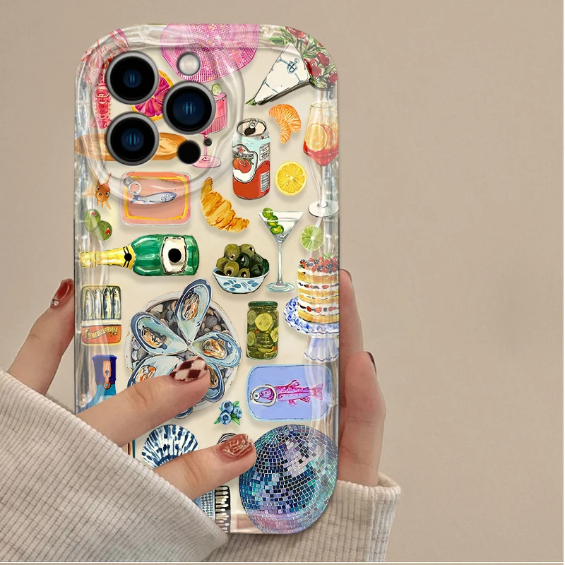 Seaside Scenery Wine Lemon Soft TPU Phone Case
