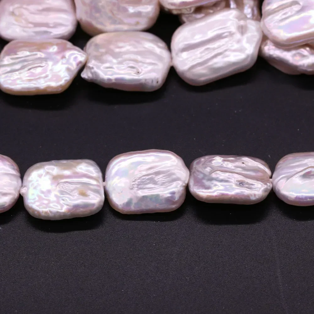 Natural Freshwater Pearl Beaded Baroque Rectangle Isolated Loose Beaded for Jewelry Making DIY Bracelet Necklace Accessories