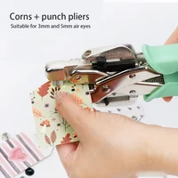1/8inch 3/16inch Grommet Tool Kit All-in-one Eyelet Press Pliers Kit Metal Eyelet Grommets Pliers Hand Tool Aluminum Punching 2
