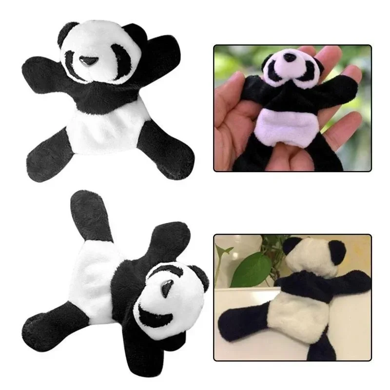 Lovely Simulation Plush Panda Fridge Sticker Magnet Refrigerator Festival Gifts Sticker Suitable Tourism Suitcase Souvenir Tags