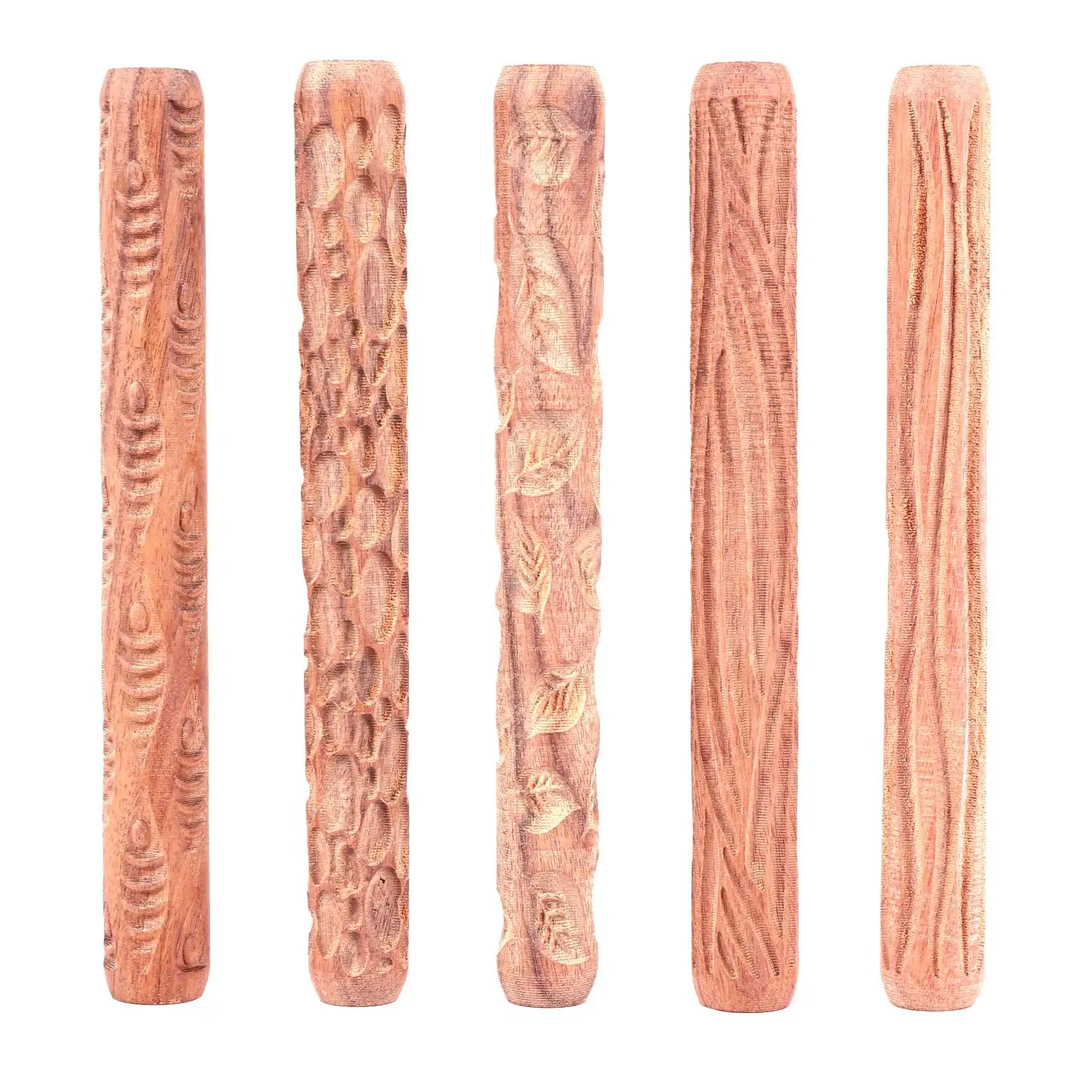 

5 шт., деревянные ручные ролики для глины