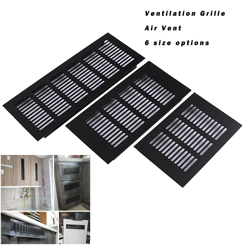 Ventilation Grille Rectangular Cabinet Wardrobe Air Vent Aluminium Ventilation-Cover Multiple Sizes Breathable Air Vent 150mm air vent grille ventilation grille