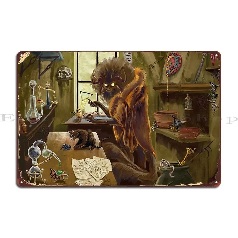 

Металлический плакат с алхимиком на заказ, картина для гаража, пещеры, кинотеатра, жестяной плакат