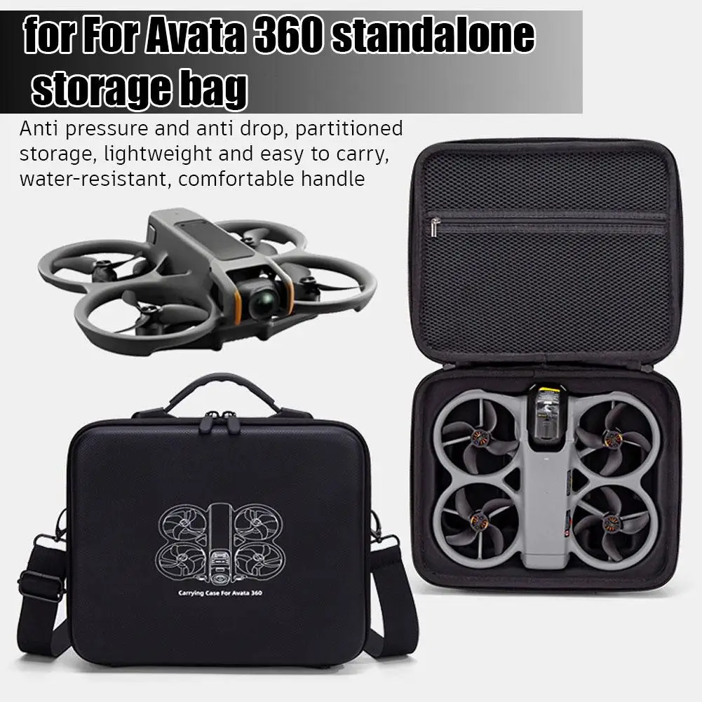 DJI Avata 360 방수 충격 방지 드론 보호용 보관 가방과 호환되는 하드 쉘 캐리 케이스, 낙하 방지 풀 랩 버퍼
