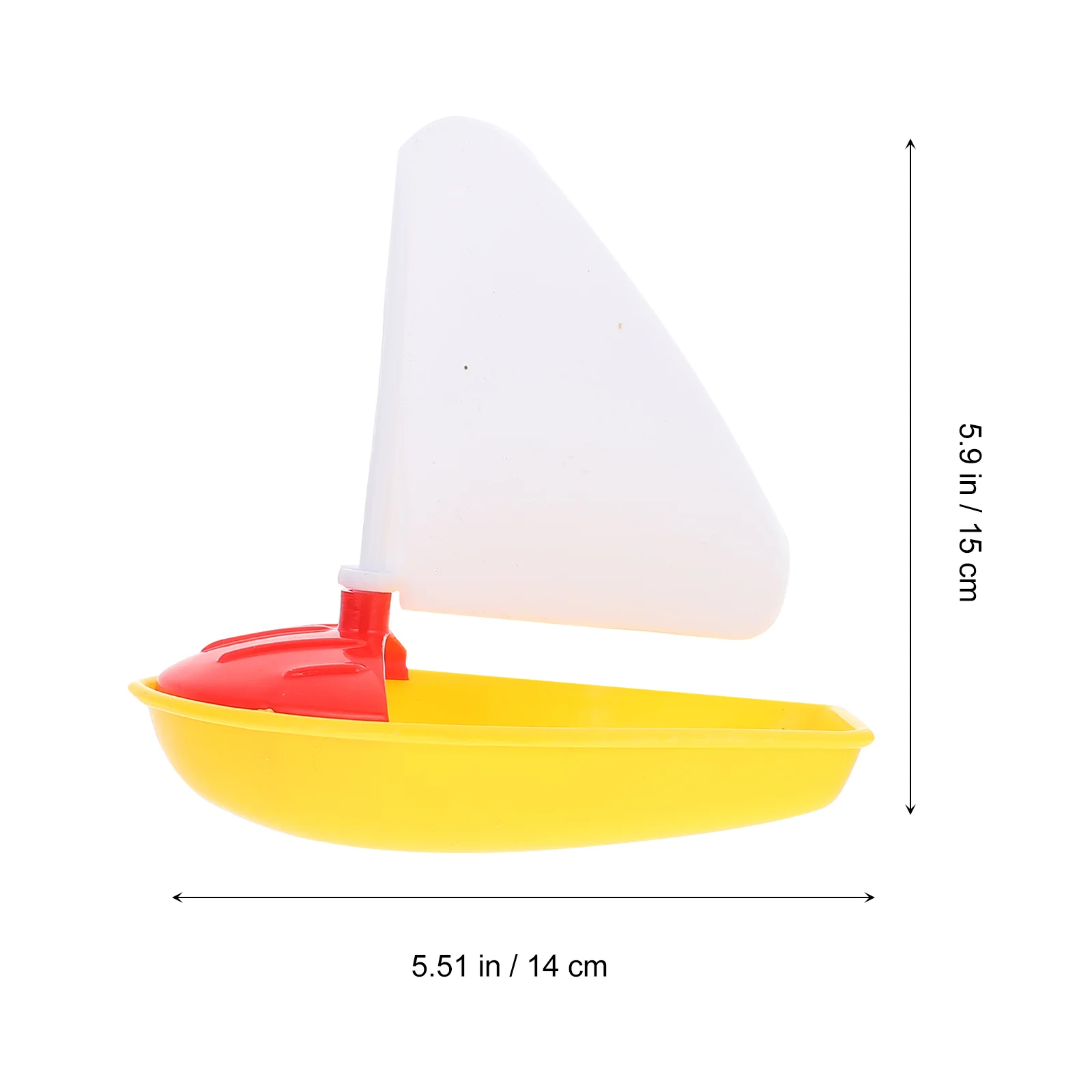 1 Set 3pcs Mini Plastic Sailing Boat Toys Kids Bath Toys Bathtub Toys for Children Todders Kids (Assorted Color, Small + Middle 6