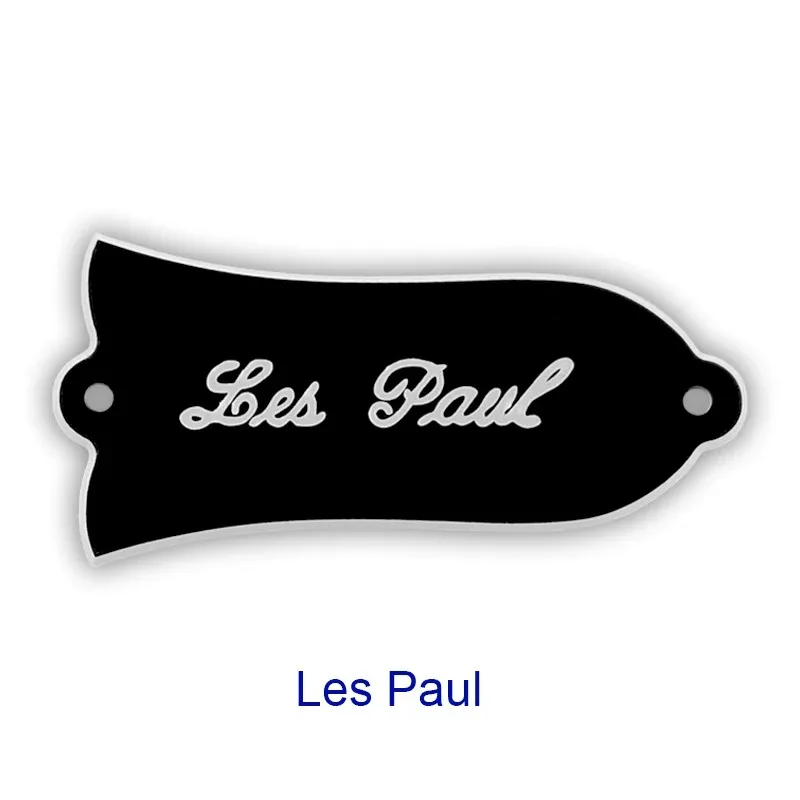 Black Bell Shape Truss Rod Cover Plate, 2-Ply, 2-Hole Design