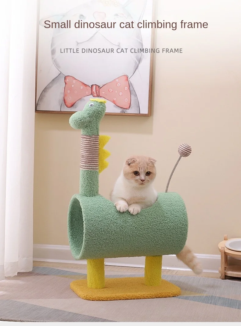 

Cat Climbing Frame Integrated Small Scratching Post Tree Cat Scratching Board Fun Cat Toys Pet Supplies