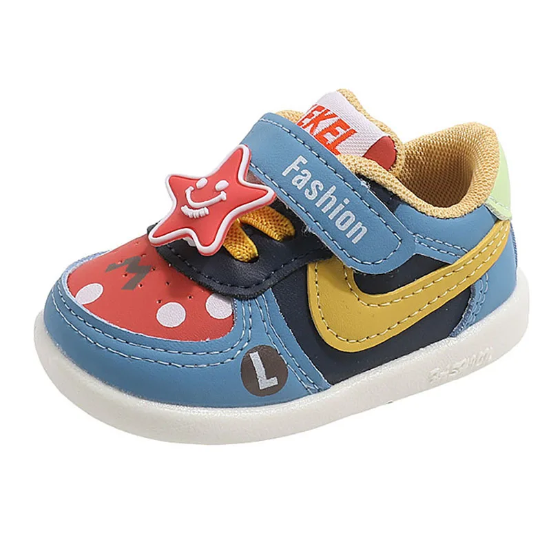 

2024 Fashion Toddler Shoes For Baby Anti-slippery Soft-soled Boy's Girl's Sport Shoes Breathable Sneakers First Step Footwear