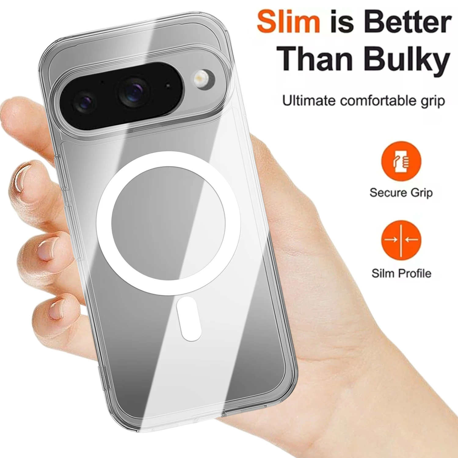 Strong Magnetic Case for Google Pixel 10 Pro XL Shockproof Protective Case for Pixel 10 Pro XL Wireless Charging Cover PC Shell