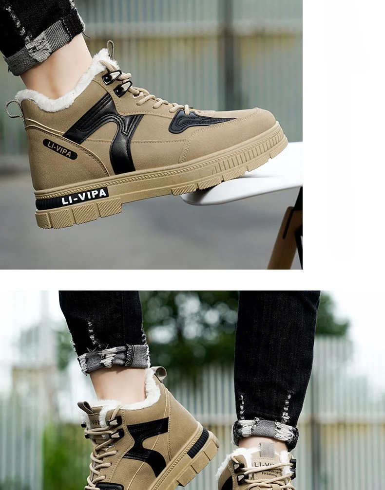 Winterstiefel, Plateauschuhe mit Absatz, warme Baumwollisolierung für die Freizeit_voghion.com